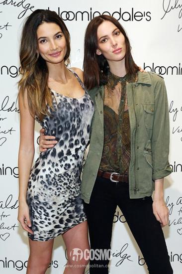 Lily Aldridge和妹妹Ruby Aldridge