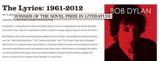 迪倫官網(wǎng)刪去諾獎信息 瑞典文學(xué)院：他不來隨他吧