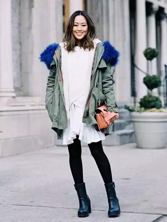 學(xué)會oversized外套+短靴的經(jīng)典套路，讓你美成一道街景
