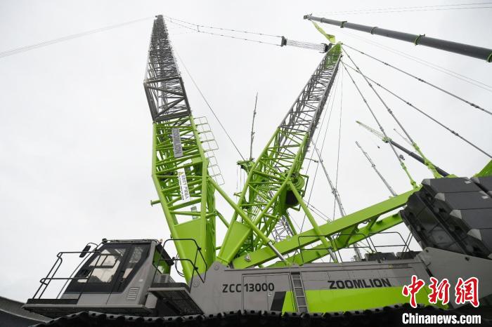 中聯(lián)重科參展展品。楊華峰 攝