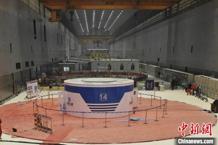 白鶴灘水電站右岸廠房14號機組。陳剛 攝