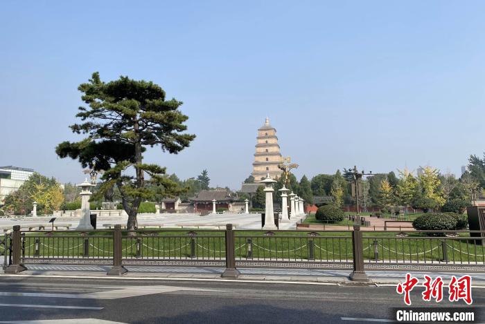 資料圖：西安大雁塔景區(qū)已暫停開放。張一辰 攝